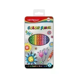 Lápices de Color, Jumbo Triangulares, Caja de Metal x 12 Colores