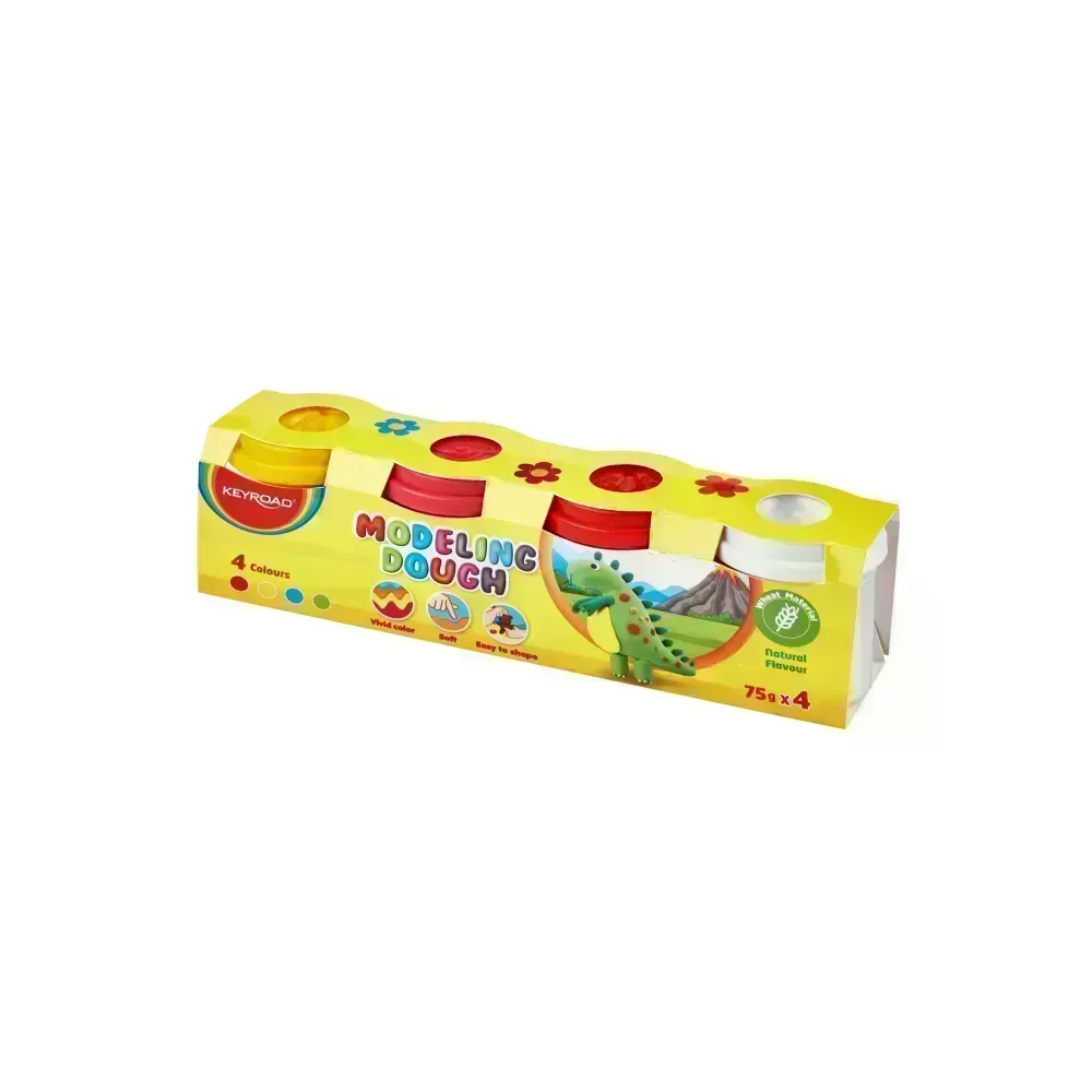 Masillas, Play Dough, Caja 4 Potes x 75 g. c.u. Col. Surt.