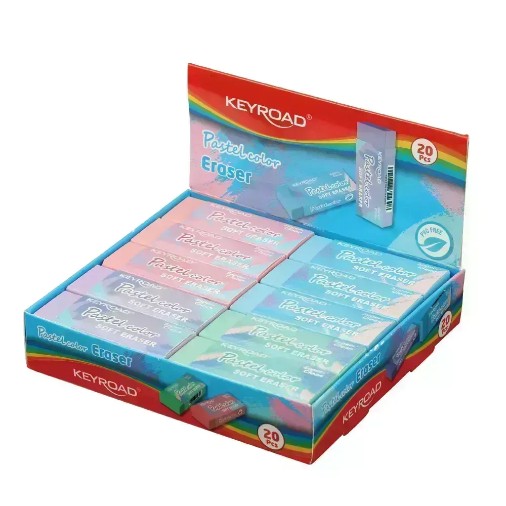 Borrador, Tec-Eraser Pastel (61x22x12 mm), Caja x 20 Unds.