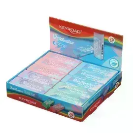 Borrador, Tec-Eraser Pastel (61x22x12 mm), Caja x 20 Unds.
