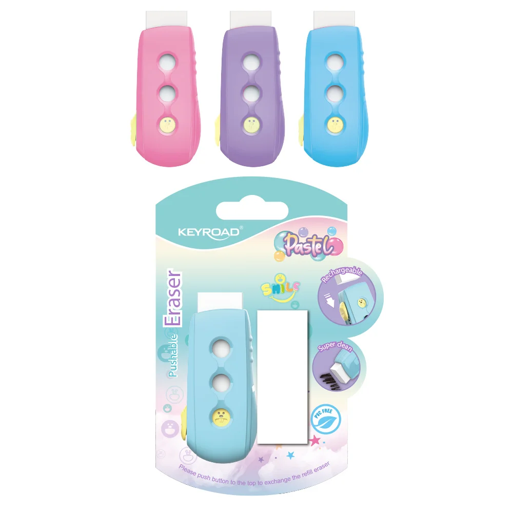 Borrador, Smile Pastel, Blister x 1 Und. + Repuesto
