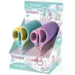 Tijera, Esc, 6 pulg, Pastel Soft, Exh x 24 Und.