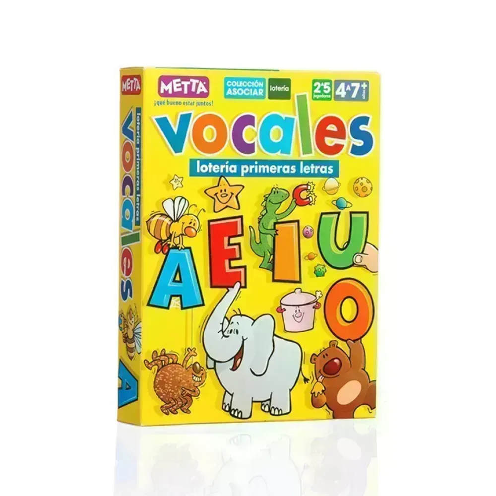 Lotería, De Vocales, 25 Tarjetas, (+4 años), 1 Und.