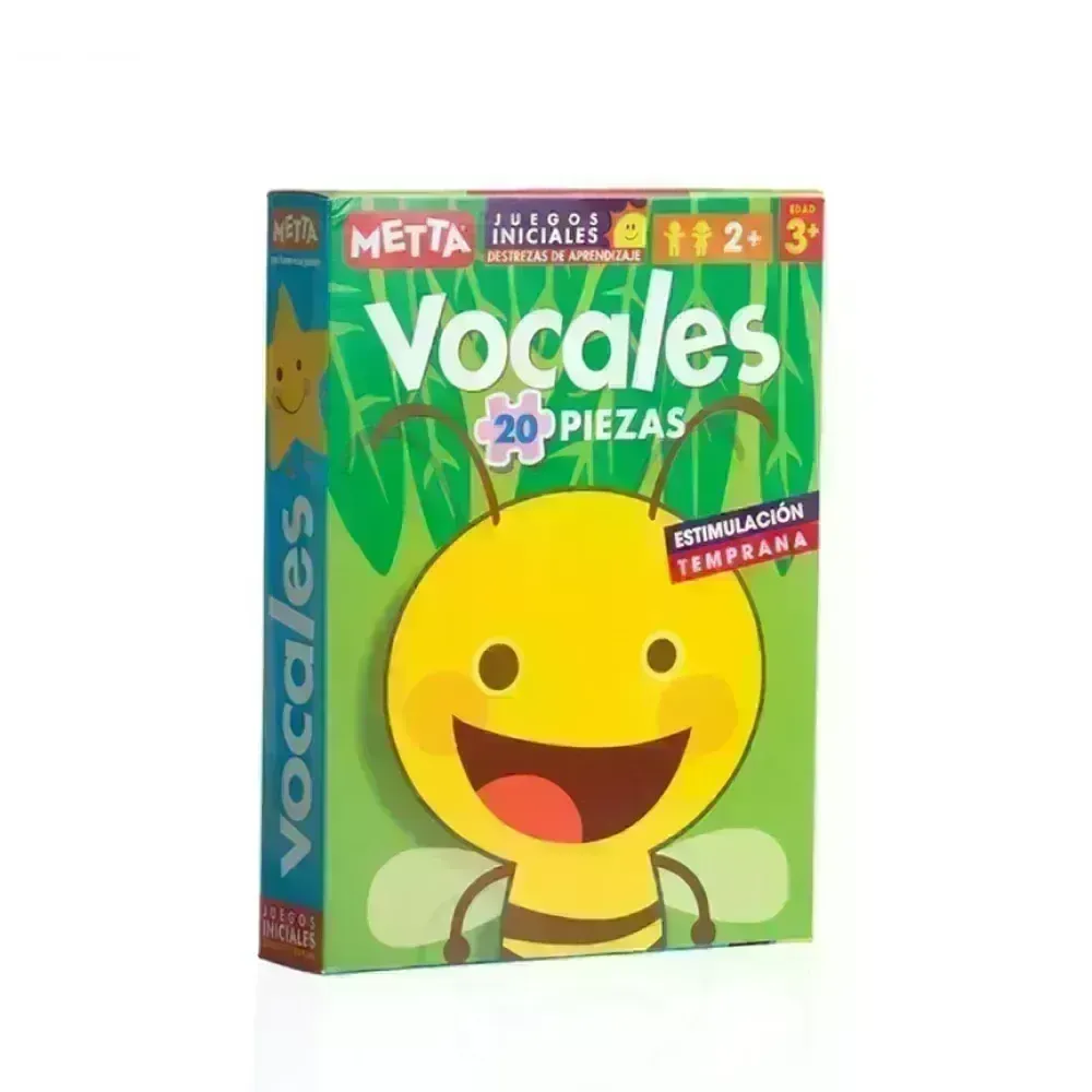 Juegos Iniciales, Vocales, 20 pzas, (+3 años), 1 Und.