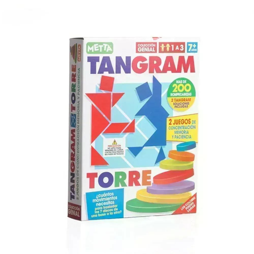 Juego Tangram, 200 formas (+7 años), 1 Und