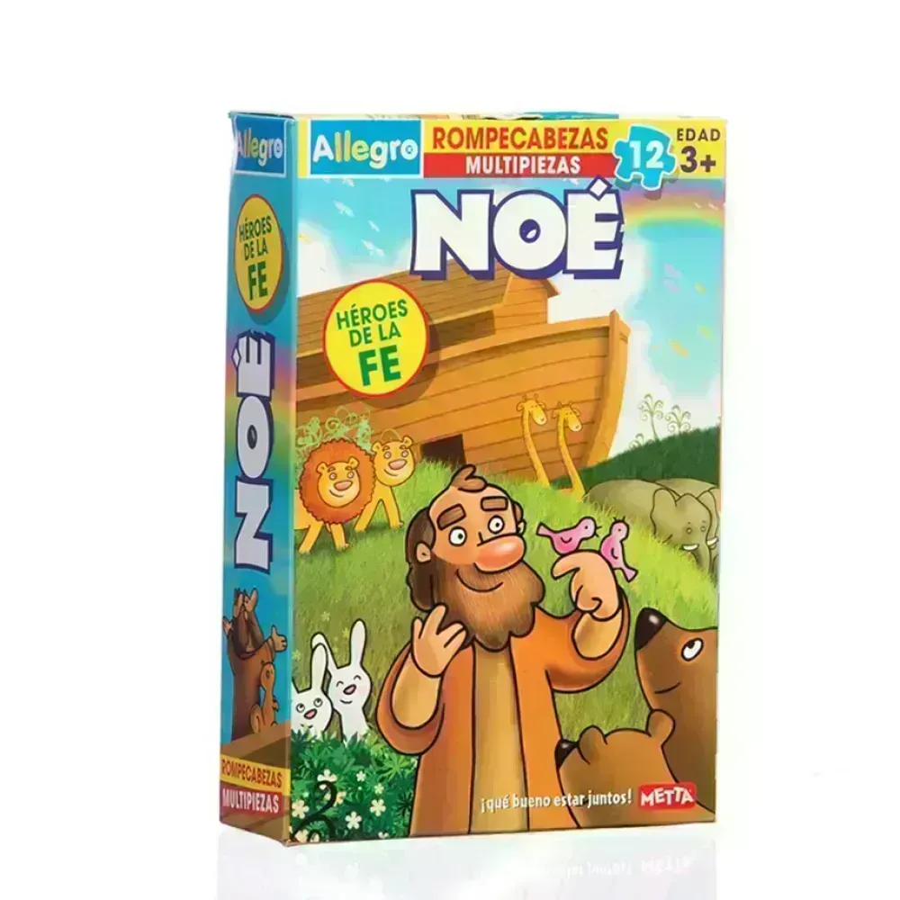 Rompecabezas Reversible, Noé, 12 piezas, (+3 años), 1 Und. 