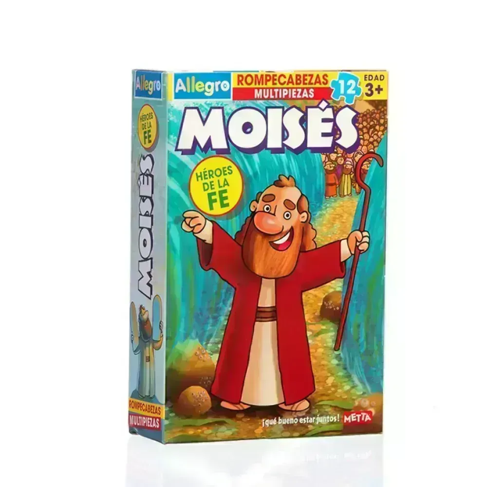 Rompecabezas Reversible, Moisés, 12 piezas, (+3 años), 1 Und. 