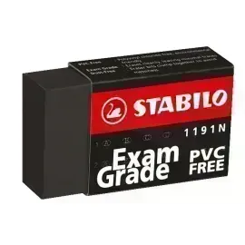 Borrador, Exam Grade Negro, (40x22x12 mm), Exh x 36 Unds.