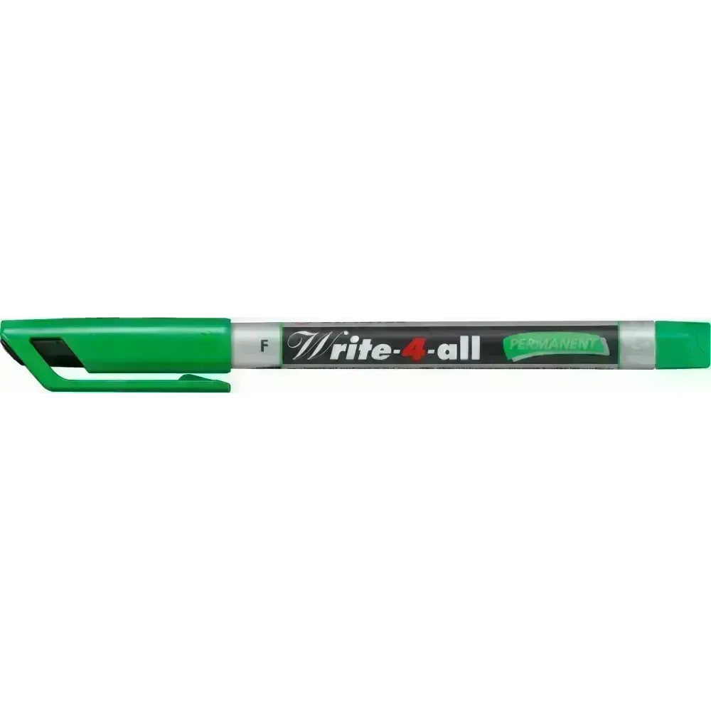 Marc. Permanente, Write-4-all, Punta Redonda, Fine F, 0.7 mm, Verde, Unidad