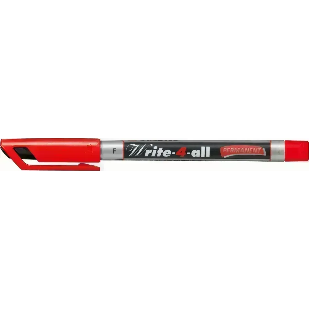 Marc. Permanente, Write-4-all, Punta Redonda, Fine F, 0.7 mm, Rojo, Unidad