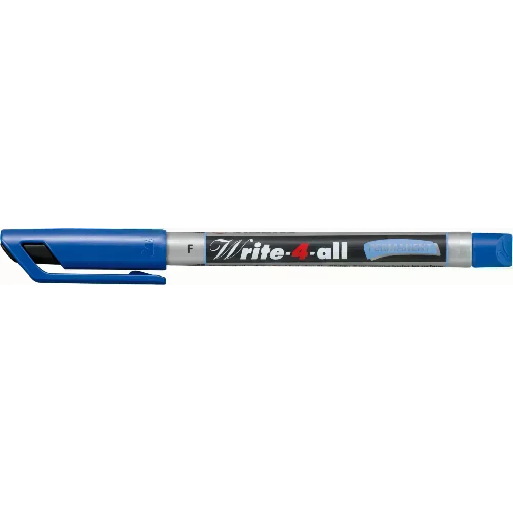 Marc. Permanente, Write-4-all, Punta Redonda, Fine F, 0.7 mm, Azul, Unidad