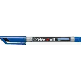 Marc. Permanente, Write-4-all, Punta Redonda, Fine F, 0.7 mm, Azul, Unidad