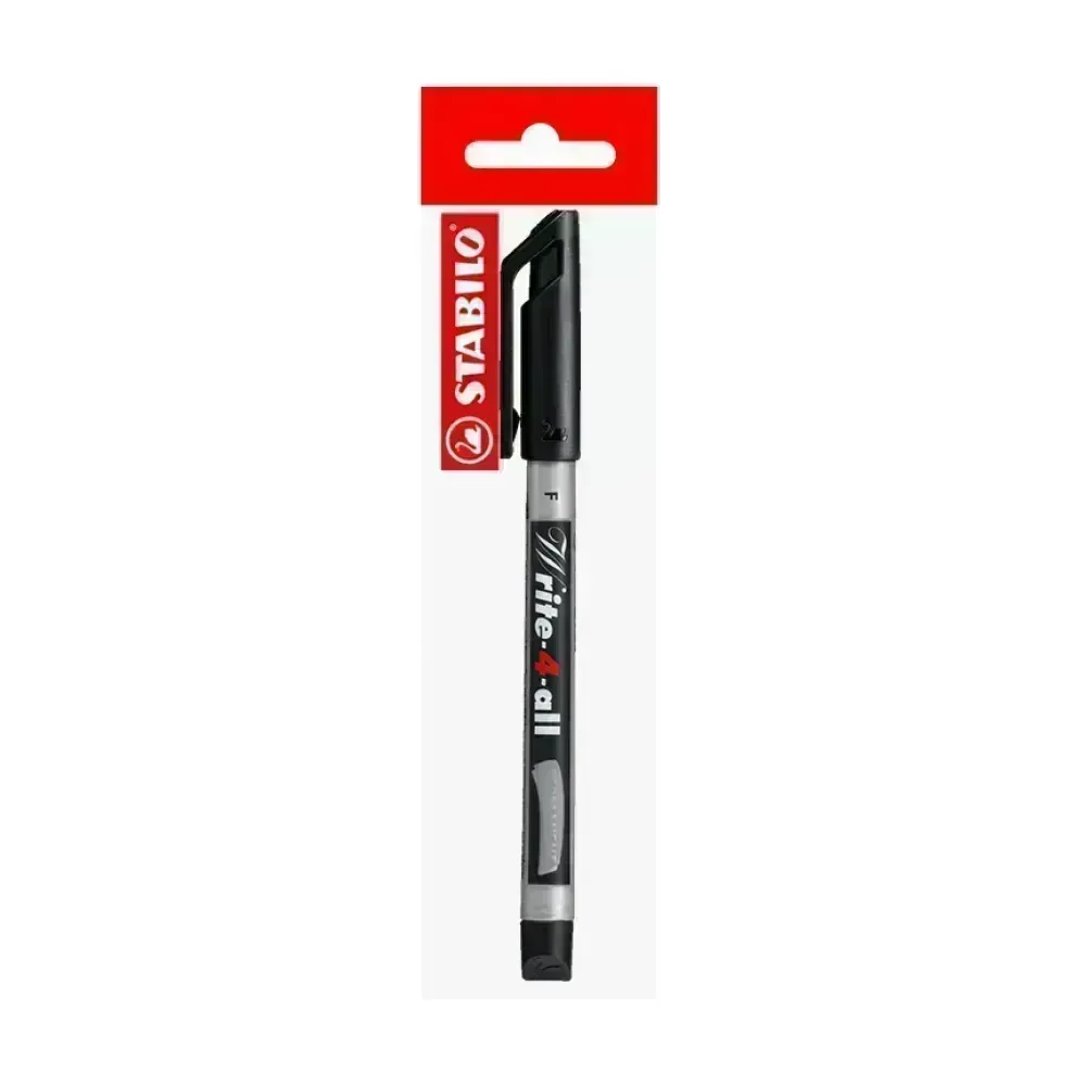 Marc. Permanente, Write-4-all, Punta Redonda, Fine F, 0.7 mm, Negro, Blister x 1 Und.