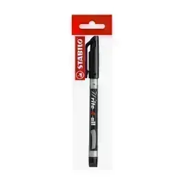 Marc. Permanente, Write-4-all, Punta Redonda, Fine F, 0.7 mm, Negro, Blister x 1 Und.