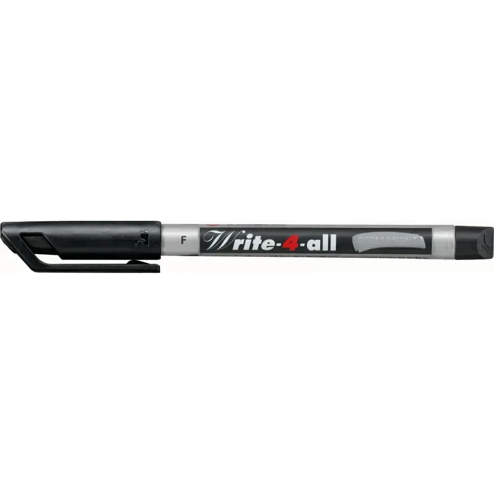 Marc. Permanente, Write-4-all, Punta Redonda, Fine F, 0.7 mm, Negro, Unidad