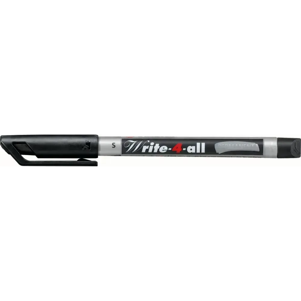 Marc. Permanente, Write-4-all, Punta Redonda, Superfine S, 0.4 mm, Negro, Unidad