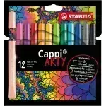 Marcador, Cappi, Punta M (1.0 mm). Estuche ARTY  x 12 Unds. 12 Colores Surtidos