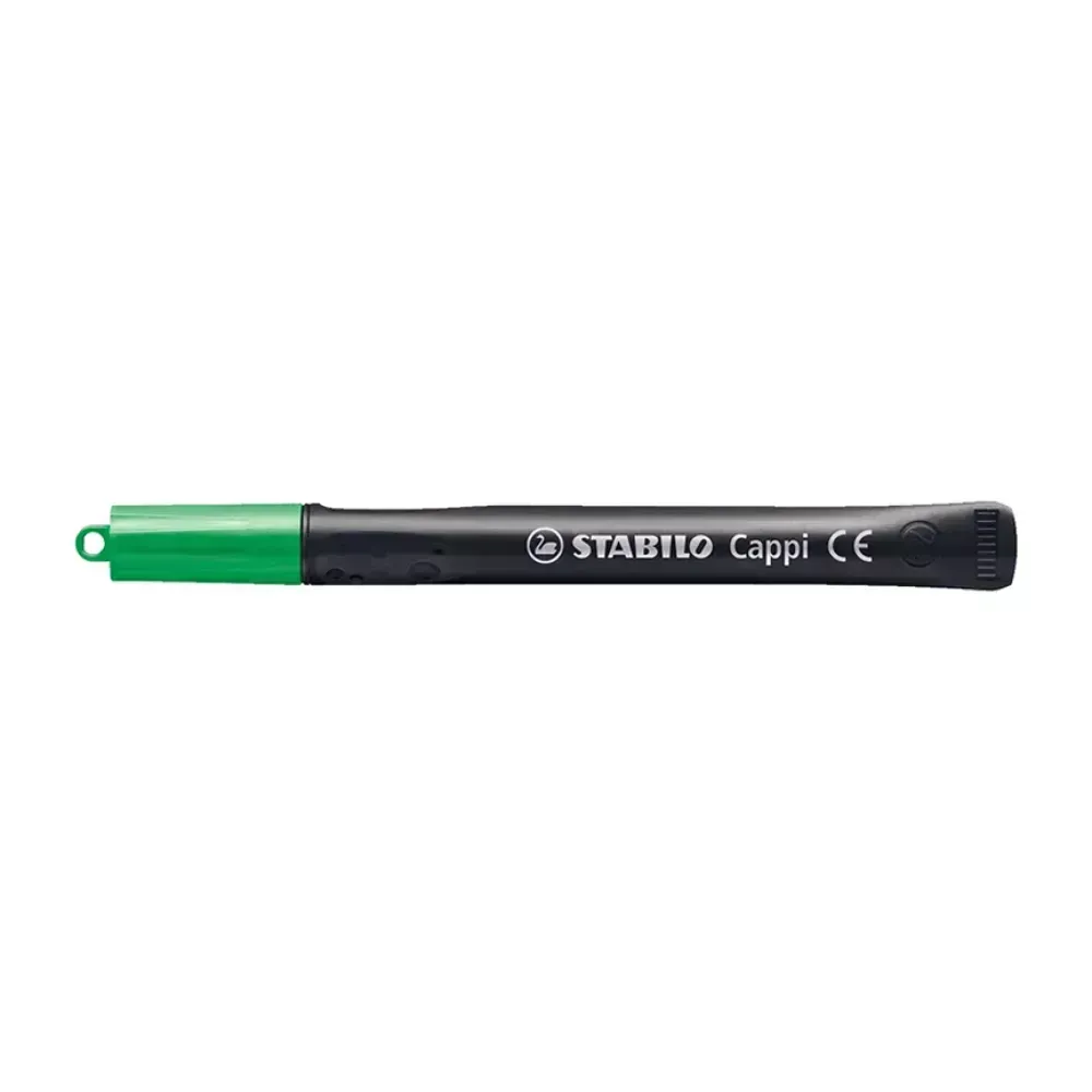 Marc. Permanente para CD, Cappi, Punta Redonda, M 1.0 mm, Verde, Unidad