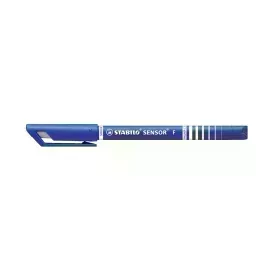 Micropunta/Felpa, Sensor, con Punta Amortiguada, Fina 0.3 mm, Azul, Unidad