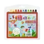 Óleos Pastel, Trio, Cuerpo Triangular, en Estuche Plástico x 24 Unds. 24 Colores Surtidos