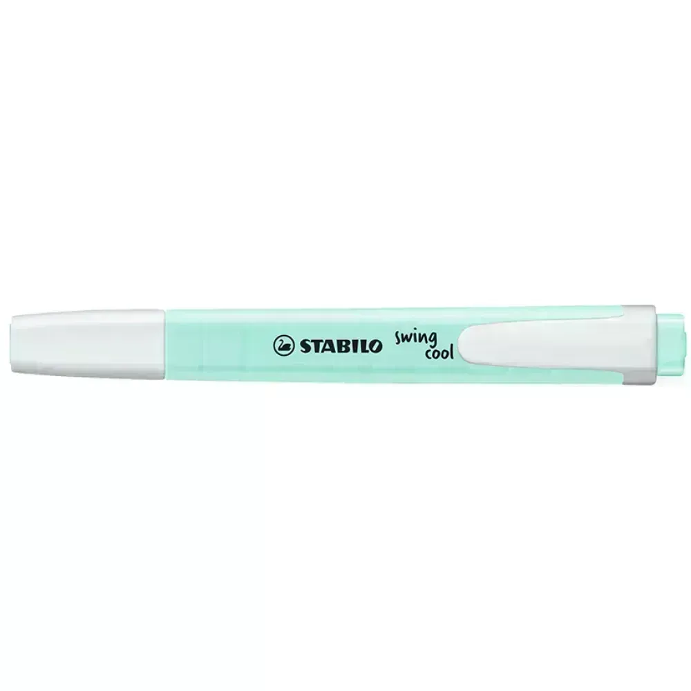 Resaltador, Swing Cool, Punta Biselada 1.0-4.0 mm, Colores Pastel, Toque de Turquesa, Unidad