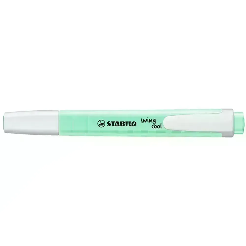 Resaltador, Swing Cool, Punta Biselada 1.0-4.0 mm, Colores Pastel, Toque de Menta, Unidad