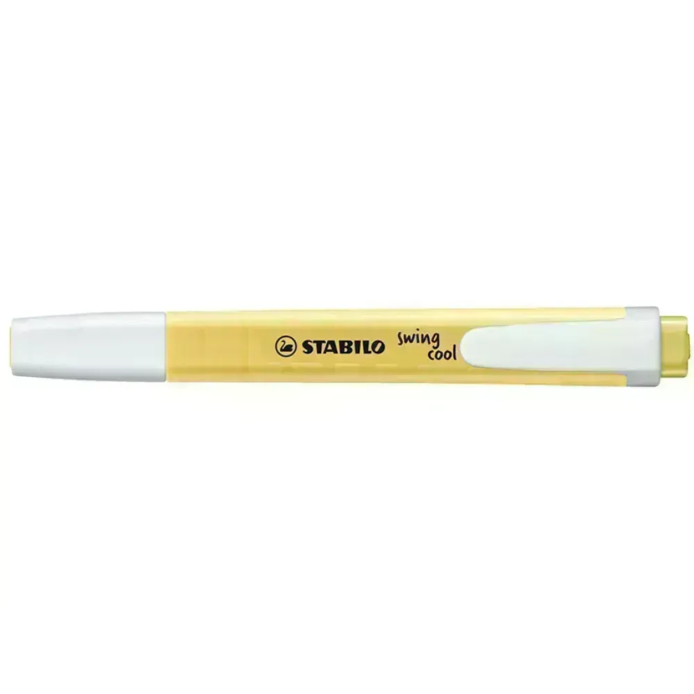 Resaltador, Swing Cool, Punta Biselada 1.0-4.0 mm, Colores Pastel, Amarillo Lechoso, Unidad
