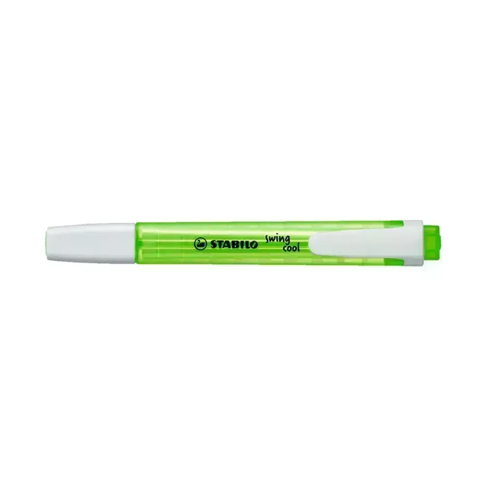 Resaltador, Swing Cool, Punta Biselada 1.0-4.0 mm, Colores Fluo, Verde, Unidad
