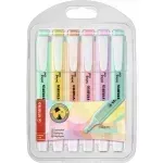 Resaltador, Swing Cool, Punta Biselada 1.0-4.0 mm, Colores Pastel, Estuche x 6 Unds. Colores Surtidos