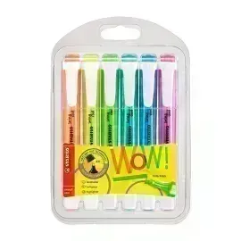 Resaltador, Swing Cool, Punta Biselada 1.0-4.0 mm, Colores Fluo, Estuche x 6 Unds. Colores Surtidos