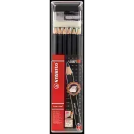 Lápices de Grafito, Exam Grade, HB, Barniz Negro, Cuerpo Hexagonal, Mina 2.3 mm., Est x 12 Und + Borrador + Sacap.