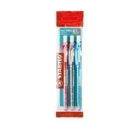 Bolígrafo Retractil, Liner 308NF, Punta Aguja 0.38 mm, Pack x 3 Unds., Azul, Negro, Rojo