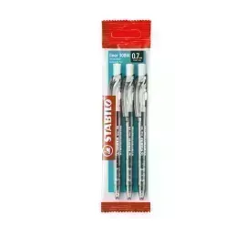 Bolígrafo Retractil, Liner 308NF, Punta Aguja 0.38 mm, Negro,  Pack x 3 Unds.