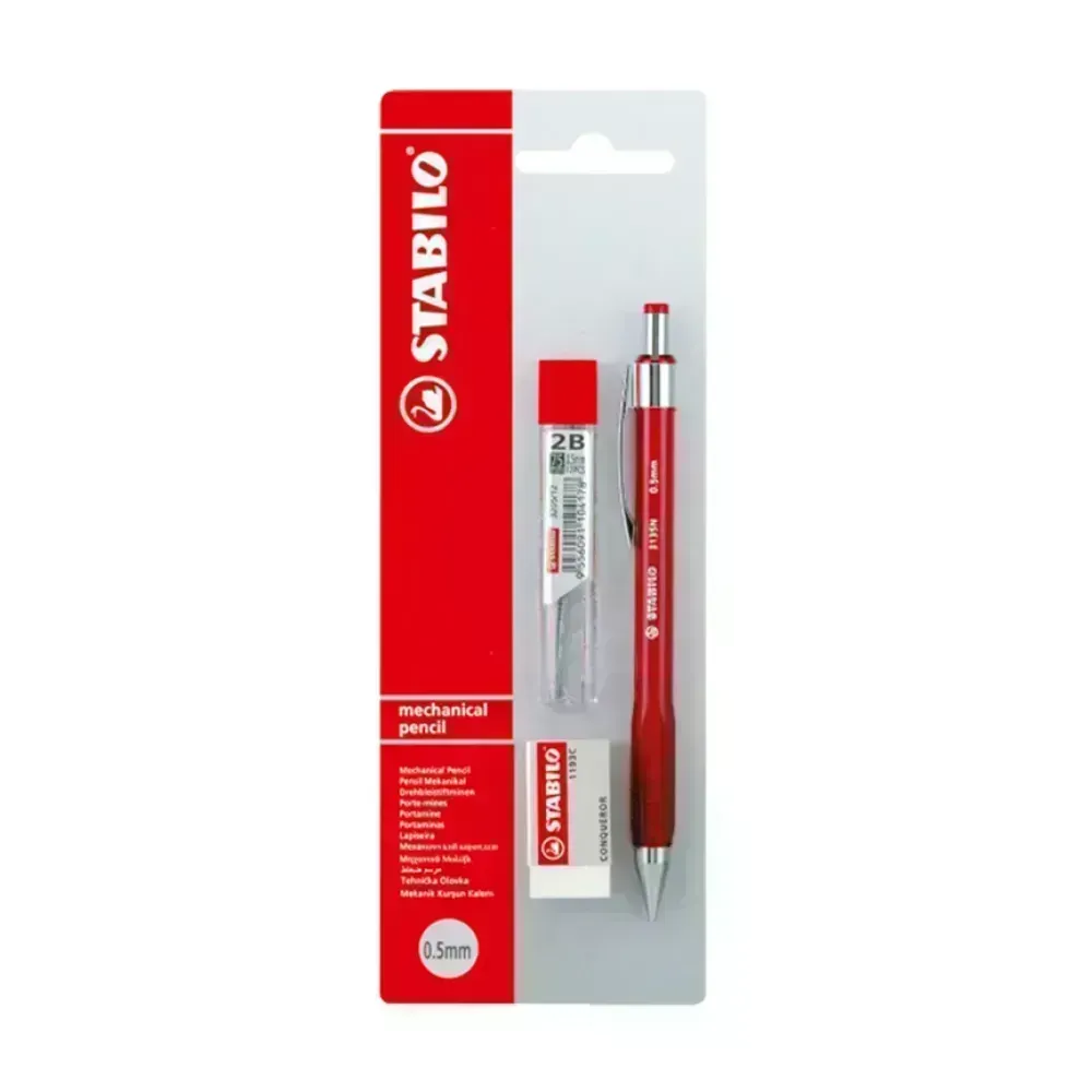 Portaminas, 3135N, 0.5 mm, Blister x 1 Und + Tubo x 12 Minas HB + Borrador.  