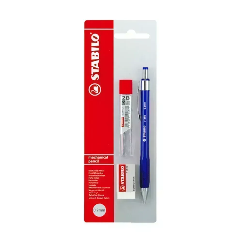 Portaminas, 3137N, 0.7 mm, Blister x 1 Und + Tubo x 12 Minas HB + Borrador.  