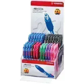 Bolígrafo Retractil, Marathon 318, Punta Fina 0.38 mm, Exhibidor x 120 Unds. 6 Colores Surtidos