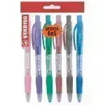 Bolígrafo Retractil, Marathon 318, Punta Media 0.45 mm, Pack x 6 Unds., 6 Colores Surtidos