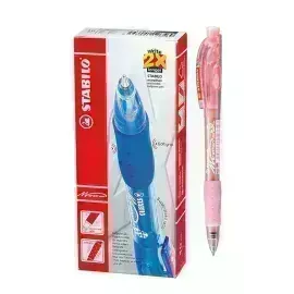 Bolígrafo Retractil, Marathon 318, Punta Media 0.45 mm, Rosado, Caja x 10 Unds.