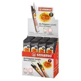 Minas para Portaminas, HB, 0.5 mm, 24 Tubos x 24 pzas. Caja x 24