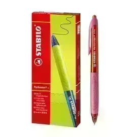 Bolígrafo Retractil, Performer+ Grip, Punta Fina 0.38 mm, Tinta Roja, Cuerpo Rojo, Caja x 10 Unds. 