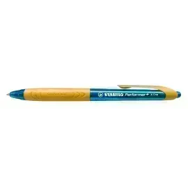 Bolígrafo Retractil, Performer+ Grip, Punta Fina 0.38 mm, Tinta Azul, Cuerpo Naranja, Caja x 10 Unds. 