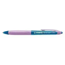 Bolígrafo Retractil, Performer+ Grip, Punta Fina 0.38 mm, Tinta Azul, Cuerpo Morado, Caja x 10 Unds. 