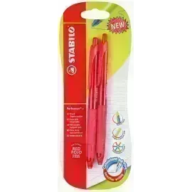 Bolígrafo Retractil, Performer+ Grip, Punta Fina 0.38 mm, Rojo, Pack x 2 Unds.