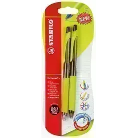 Bolígrafo Retractil, Performer+ Grip, Punta Fina 0.38 mm, Negro, Pack x 2 Unds.