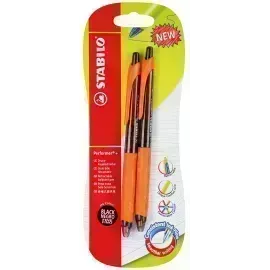 Bolígrafo Retractil, Performer+ Grip, Punta Fina 0.38 mm, Negro, Pack x 2 Unds.