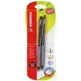 Bolígrafo Retractil, Performer+ Grip, Punta Fina 0.38 mm, Negro, Pack x 2 Unds.