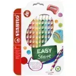 Lápices de Color, Largos, Easy Colors Ergonómicos, (para Diestros), Cuerpo Triangular, Mina 4.2 mm, Estuche x 12 Colores. 