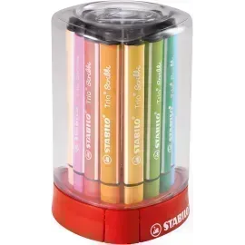 Marcador, Trio Scribbi, Punta 1.5 - 2.0 mm, Estuche x 12 Unds. Colores Surtidos