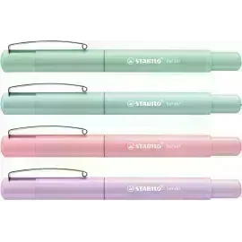 Pluma Fuente, Escolar, beFab Pastel, Tinta Azul, Exh x 12 Unds. 