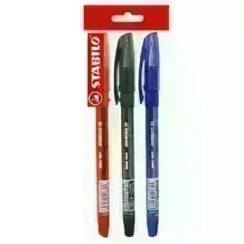 Bolígrafo, Bille Hi-Flux 508NF, Punta Aguja 0.38 mm, Pack x 3 Unds. Azul, Negro, Rojo